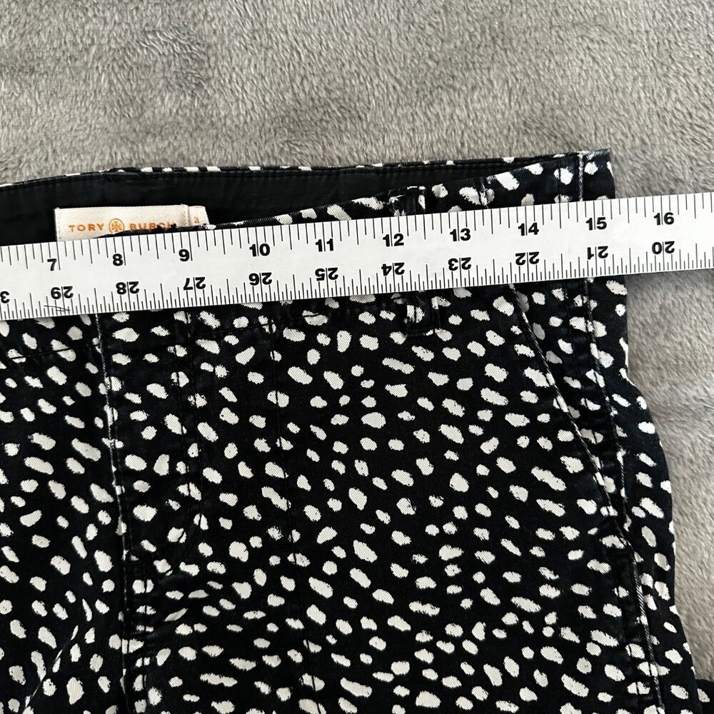 Tory Burch POny Walker Dotted Black White Cargo Pants Women's 28 - Picture 7 of 12